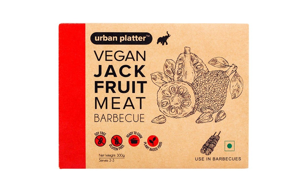 Urban Platter Vegan Jack Fruit Meat Barbecue   Box  300 grams